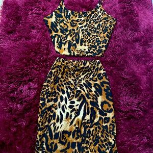 Cheetah two piece set
